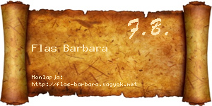 Flas Barbara névjegykártya